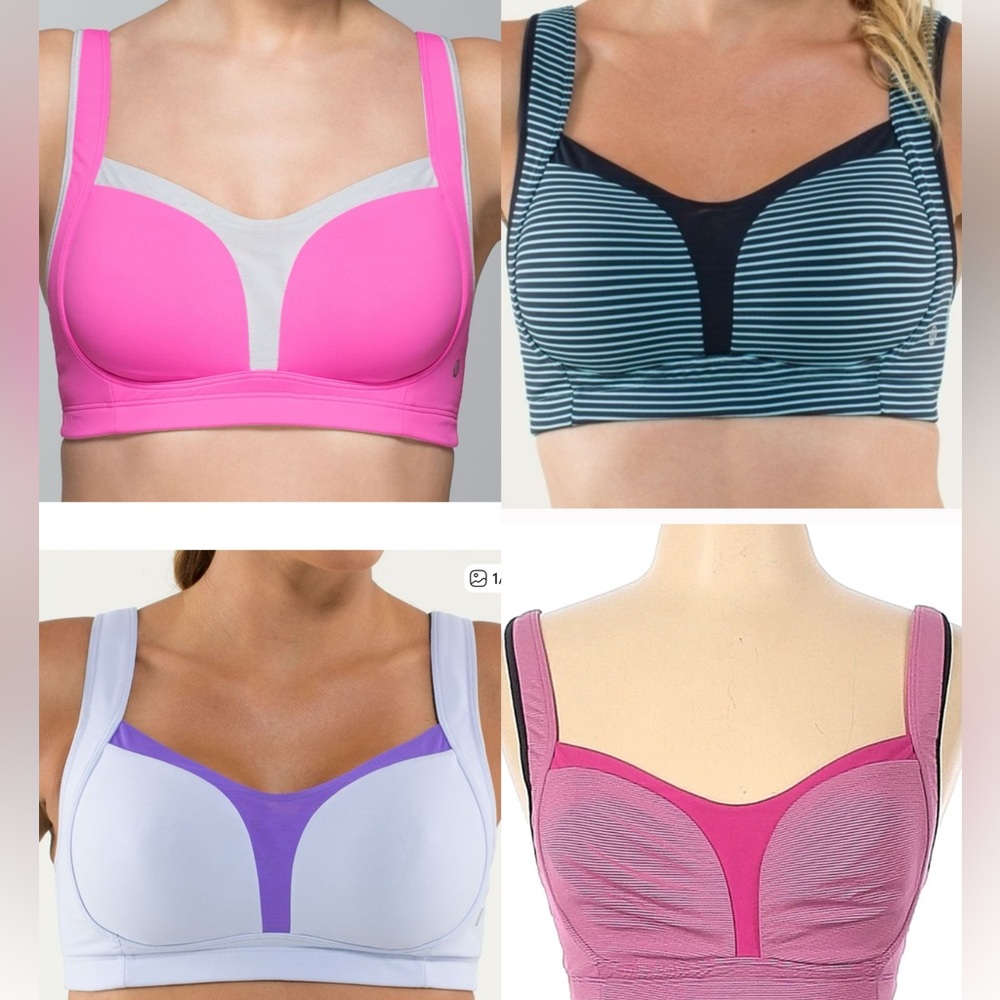 “Lululemon Energy High Support Bra Bundle 34D (4 pcs) – Vibrant Colors